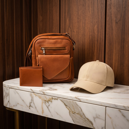 Combo 3 en 1: Bolso + Billetera + Gorra